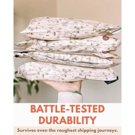 Poly Mailers 12x15.5-25 Pack Biodegradable Shipping Bags for Clothes and Large Items - Impack Self-Seal Waterproof Thick Mailing Envelope for Accessories & Clothing - Wildflower