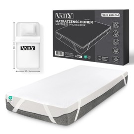 Vaily Mattress Protector 90 x 200 cm – Oeko-Tex Certified Mattress Protector, Waterproof and Washable Mattress Topper – Breathable Moisture Protection