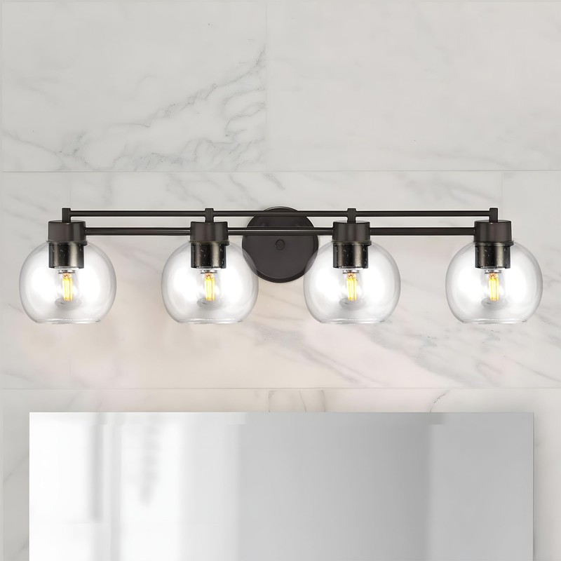 Handblown Clear Glass Globe Shade – 1.65" Fitter Opening –