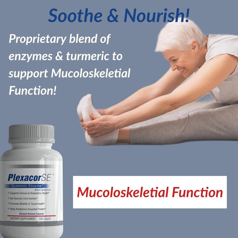 iEnzymes New Plexacor Multi-Enzymes Fibrin Defense, 6-in-1 Super Enzyme Blend
