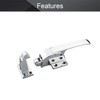 MroMax Zinc Alloy Adjustable Latch Spring Loaded Handle Grip 165mmx69mm