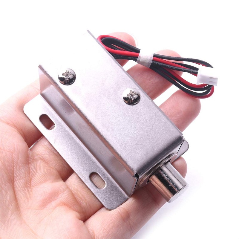 ATOPLEE 2pcs Electromagnetic Solenoid Lock,DC 12V 0.8A Door Drawer Tongue