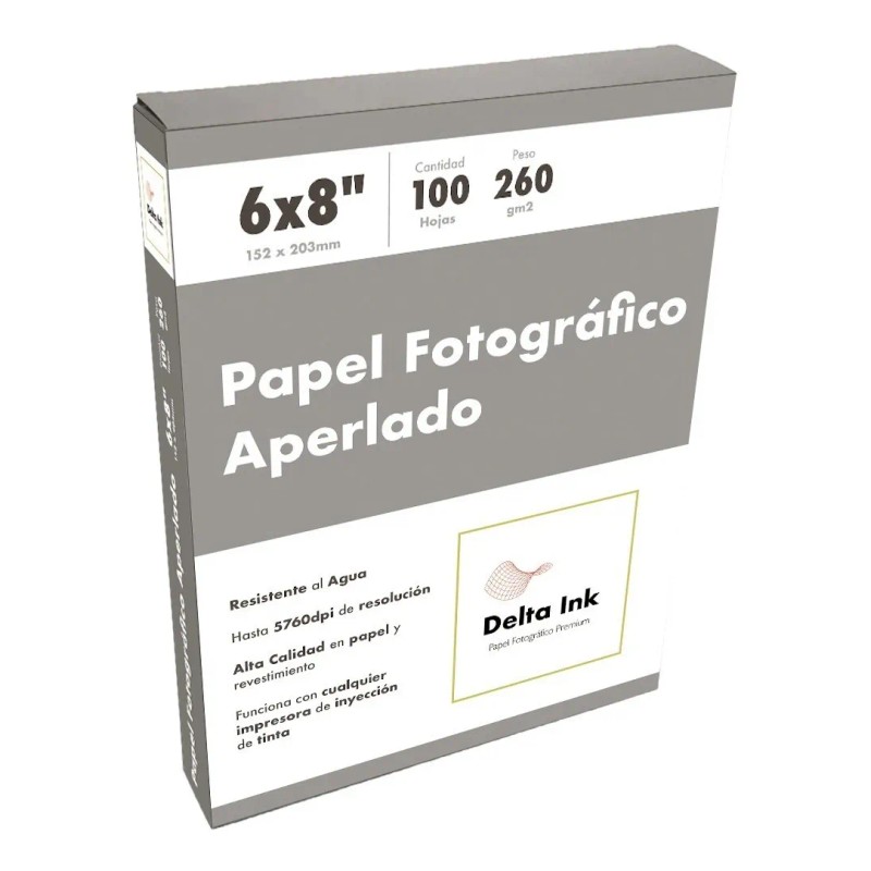 Papel Fotográfico Aperlado 300 Hojas 6x8 (3 Pack) Blanco