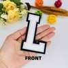 1 PCS 4.0" White Chenille Letter Patch, Iron on Patches