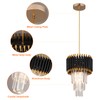 Kaniker Crystal Chandelier Gold Pendant Light Fixtures Modern Round Crystal