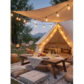 Txcigech ST38 Replacement Bulbs 10-Pack - 7W E12 Candelabra Base Clear Glass Light Bulbs, Vintage Incandescent for Outdoor String Lights, Patio, Garden Decor