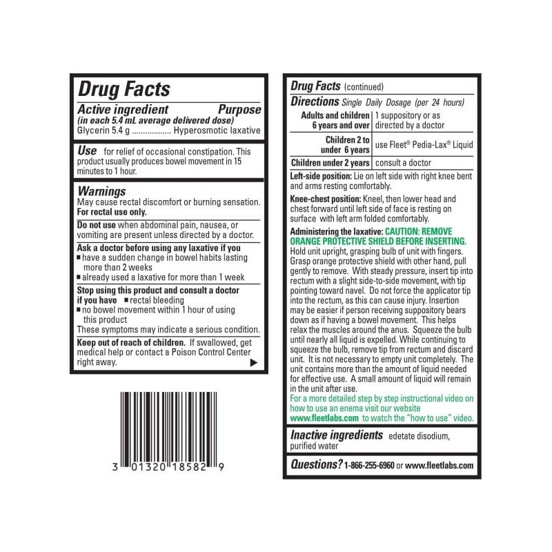 Fleet Liquid Glycerin Suppositories for Adult Constipation, 7.5 mL, 4