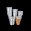 UQUABESO Clear Plastic Cups with Flat Lids, Disposable Iced Coffee