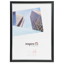 Hampton Frames EASY LOADER Poster Certificate Photo Frame Acrylic (Non Glass) Black A4 (21x30cm) EASA4BKP