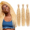 Fabimiya 22 24 26 Inch Bundles Human Hair Blonde 613#