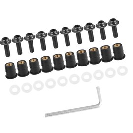 A ABSOPRO M5 Motorcycle Fairing Windscreen Screw Titanium Tone (Set of 10)