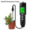 Soil EC Temperature Tester with Backlight Portable Conductivity Meter Hydroponics