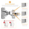 Chibery 4 PCS Inset Soft Close Hinges, Clip ON Plate