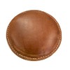 Leatherworks 3 1/2'' Circle Shot Filled Leather (Map) Paperweight (149-LW)
