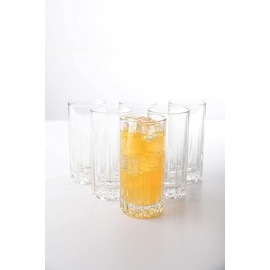 LEMONSODA High-end Crystal Cut Collins Glasses - Crystal Cut Traze Collins Glass - Elegant Glassware Set - Housewarming Gifts - Drinking Glasses for Water, Cocktails (Set of 36-11.5oz) [2093]
