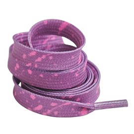 Elerevyo Flat Colorful Shoelaces Speckled Shoe Strings Splash Color Print Shoe Laces for Sneakers 2 Pairs 160cm/62.99" Light Violet