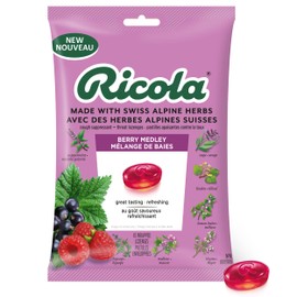 Ricola Berry Medley Cough Suppressant Throat Drops, 45 Count Bag
