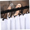 Gatuida 12 Pcs Classic Black Curtain Hooks for Bathroom Shower