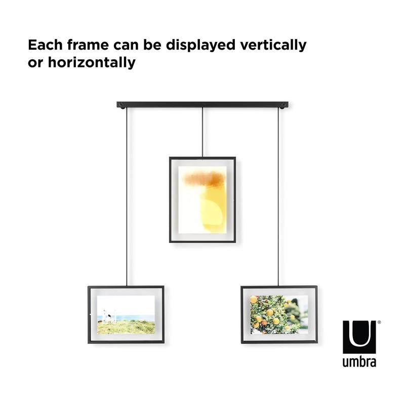 Umbra Exhibit Picture Frame Gallery Set, Adjustable Wall Collage Displays