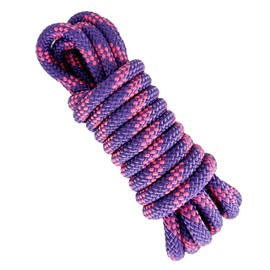12MM Heavy Duty Rope Cord. Paracord. Polyester Climbing Rope. Strong Thick Braided Outdoor Rope. Made in Spain. 5M. Pink&Violet.