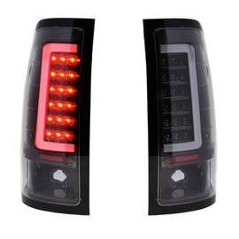 TRQ Rear Tail Lights Set Compatible with 2007-2013 GMC Sierra 1500 2007-2010 Sierra 2500 HD Sierra 3500 HD GM2800208 GM2801208