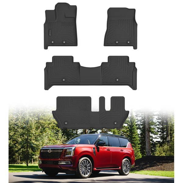 Floor Mats for 2025 Nissan Armada/Infiniti QX80 8 Seats All