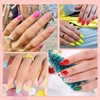 YSUVIN Almond Nail Tips, Pack of 240 Fake Nails, Transparent,