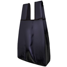 Reiri Eco Bag, Foldable, Compact, Storage, Convenience Store Bag, Plastic Bag Type, Gusset, Washable, Small, solid black