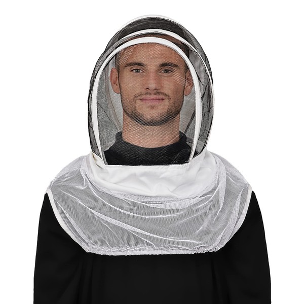 Humble Bee 211 Polycotton Beekeeping Veil with Fencing Hood, Crystal White