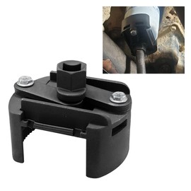 Adjustable Oil Filter Wrench Removal Tool, 80-105mm (3.15-4.13 inch) Heavy Duty Oil Filter Tool with 2 Serrated Jaws, 1/2" Drive Cap Style Oil Filter Socket Wrench, Oil Filter Remover Tool (80-105 mm)