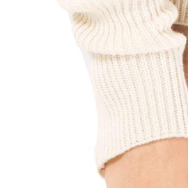 Guojanfon 1 Pair Fashion Yoga Socks for Women Girls Workout Socks Toeless Training Dance Leg Warmers (White)