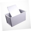 CIYODO 1pc Rectangular Toast Mold with Lid Silver Bread Baking