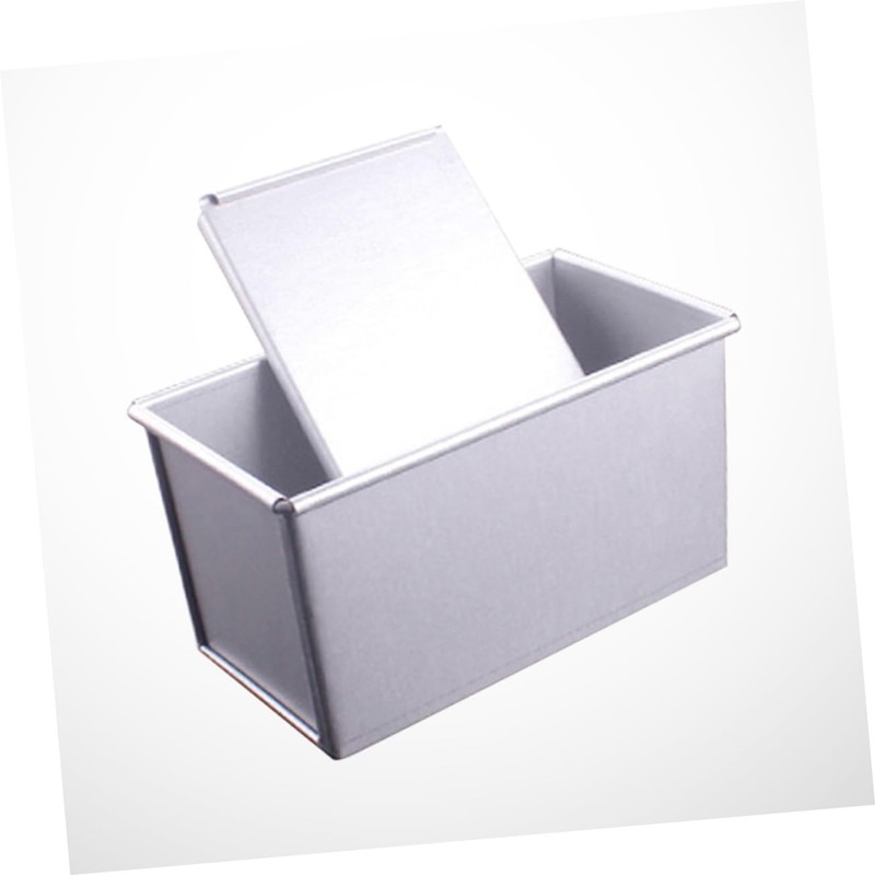 CIYODO 1pc Rectangular Toast Mold with Lid Silver Bread Baking