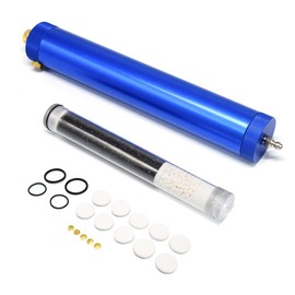 30Mpa Oil Water Separator PCP Air Compressor Pump 4500Psi High Pressure Air Filter Diving Separator L300mm OD50mm with 8mm Female and Male Quick Connector (Blue)