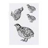 4 x 'Bird Quail' Temporary Tattoos - Water Resistant, Skin-Safe,