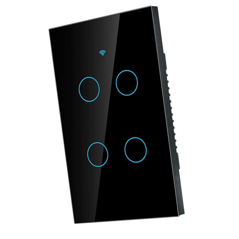WiFi Touch Screen Switch Single Circle for 4‑Way AC