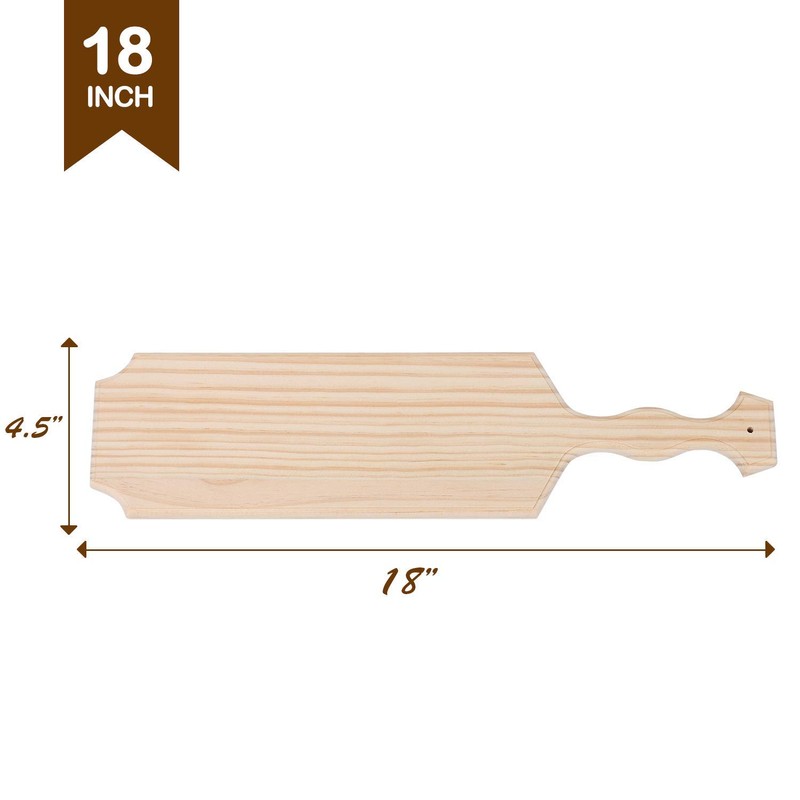 BATTIFE 18Inch Sorority and Fraternity Paddles 2Pack, Unfinished Pine Wood