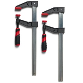 BUILDSOMETHING F-Style Bar Clamp - Home Improvement Hand Tool Set - Adjustable Clamps for Woodworking & More - 12" HD 2 Pack