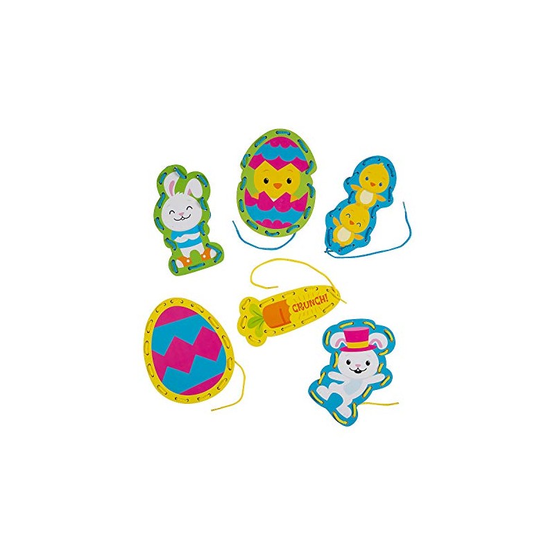Fun Express Easter Lacing Cards - Educational - 24 Pieces