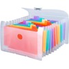 13-Pocket Flashcard Organizer Expandable File Organiser, A6 Size, Multi-Colour Dividers,