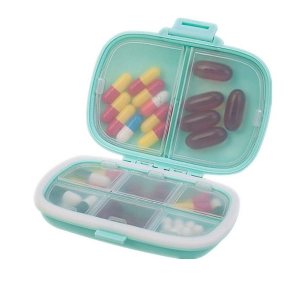 Weekly Pill Organizer Daily Pill Box Organizer Airtight Pill Case for Purse Travel Pill Organizer Portable Pill Container 8 Compartments