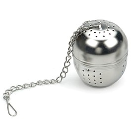 RSVP International Endurance Collection Tea Accessories, Stainless Steel & Dishwasher Safe, Perforated Tea Ball, 1.5" Diameter