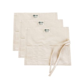 Simple Ecology Organic Cotton Lunch Utensil Holder Wrap - Natural 3 Pack