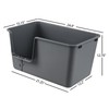 Taysisiter Large Open Top Cat Litter Pan with High Side,