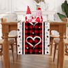 Linen Love Hearts Valentine's Day Table Runner 13 x 72