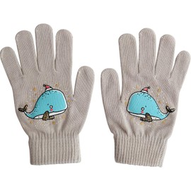 Die Geschenkewelt 49801 Magic Glove with Whale, Cotton, One Size, Grey