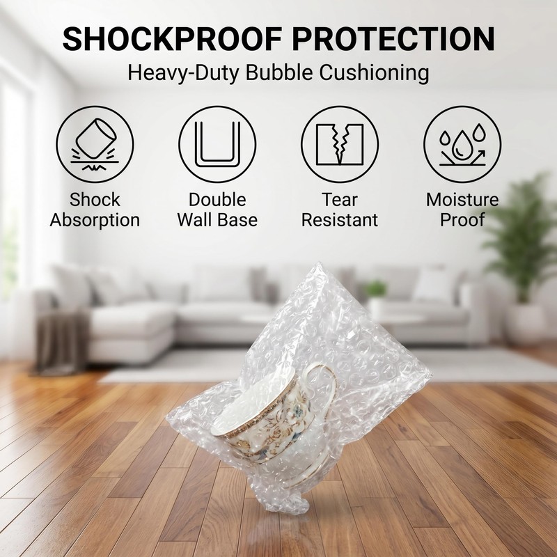 4"x6"Clear Bubble Out Bags,50 Pack Bubble Pouches Wrap Bag,Thickened Shockproof