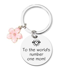 Mom Gifts from Daughter Son Best Mom Ever Gifts Key Ring Appreciation Gift for Mom Mommy Mama Mother Birthday Christmas Gifts from Children To The World’s Number One Mom Keychain