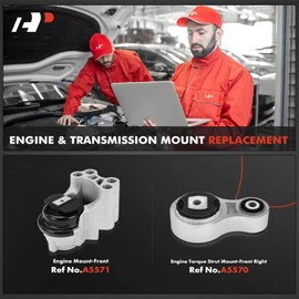 A-Premium 2PCS Engine Motor Mount and Torque Strut Mount Kit Compatible with Ford Fusion 2010-2012 & Lincoln MKZ 2007-2012, 3.5L, Replace# 7H6Z6038A, 8H6Z6068A