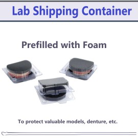 AMGGoods Dental Laboratory Model & Denture Boxes 4"L x 2.9"W x 2.1"H USA Denture Box USA - 100 Sets (1 Tray W/2 Foam)
